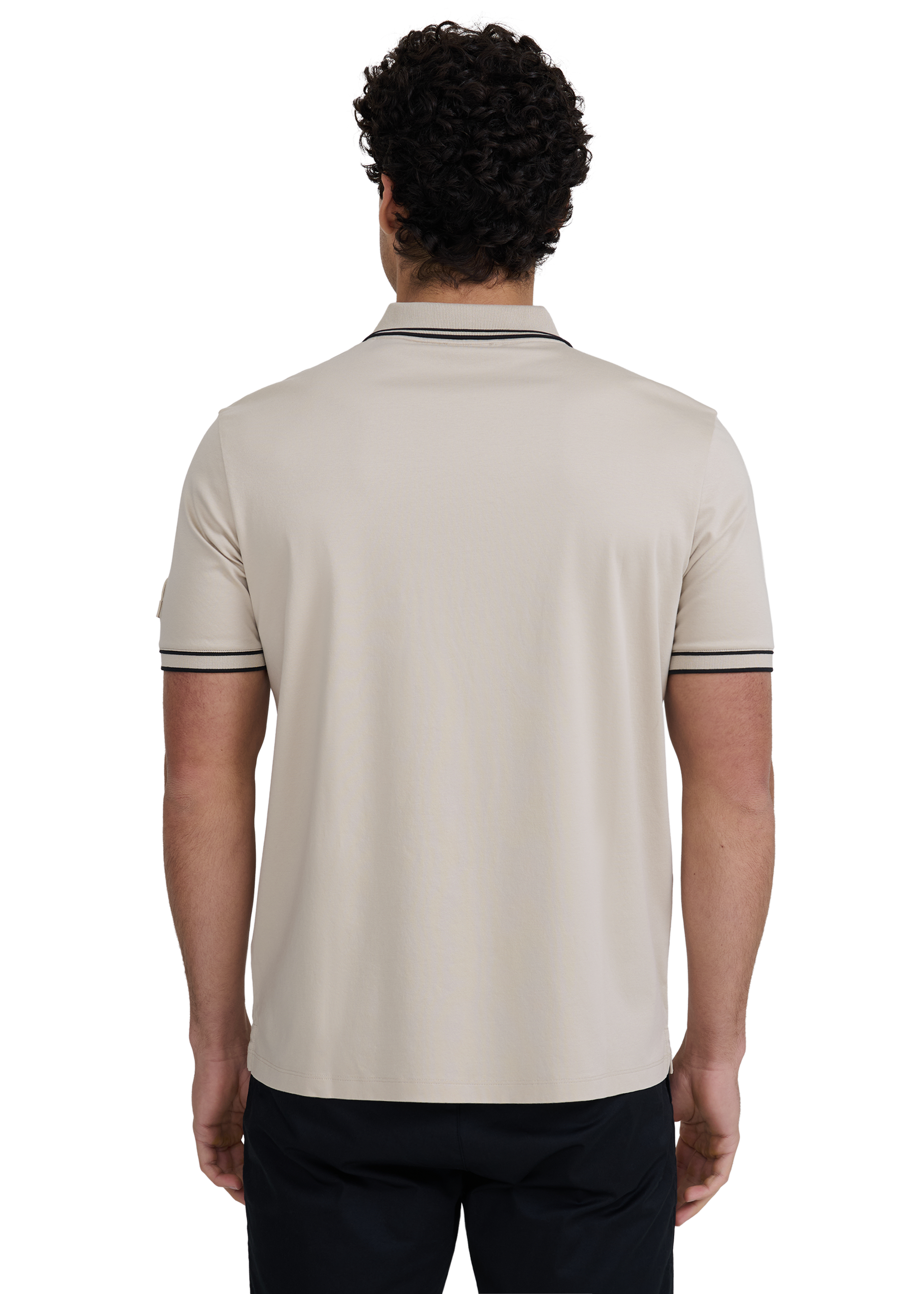 Silicone Zip Polo Shirt - Stone