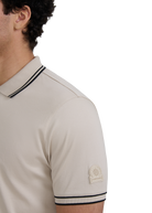 Silicone Zip Polo Shirt - Stone