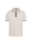 Silicone Zip Polo Shirt - Stone
