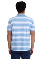 Stripe Pocket Cotton Polo Shirt - Dusty Blue