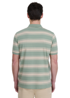 Stripe Pocket Cotton Polo Shirt - Sage