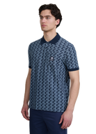 Sandbanks Jacquard Logo Polo Shirt - Navy