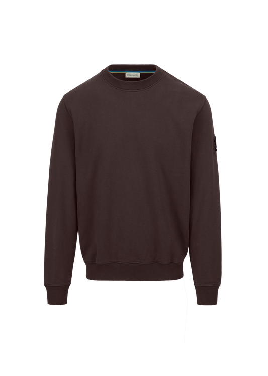 Sandbanks Badge Logo Sweatshirt - Brown