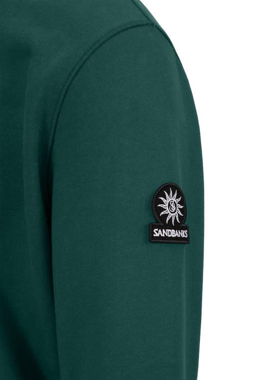 Sandbanks Badge Logo Sweatshirt - Emerald Green