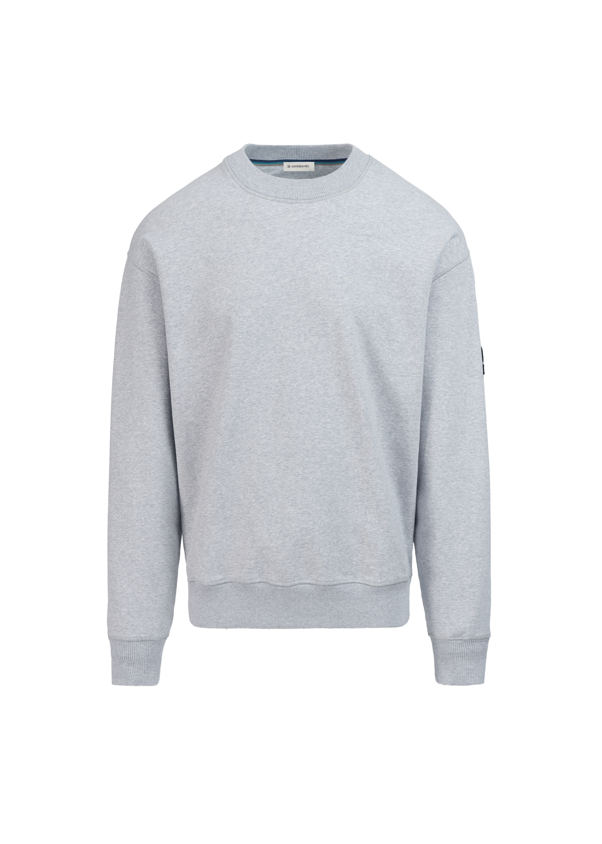 Badge Logo Sweatshirt in Grey Marl | Sandbanks