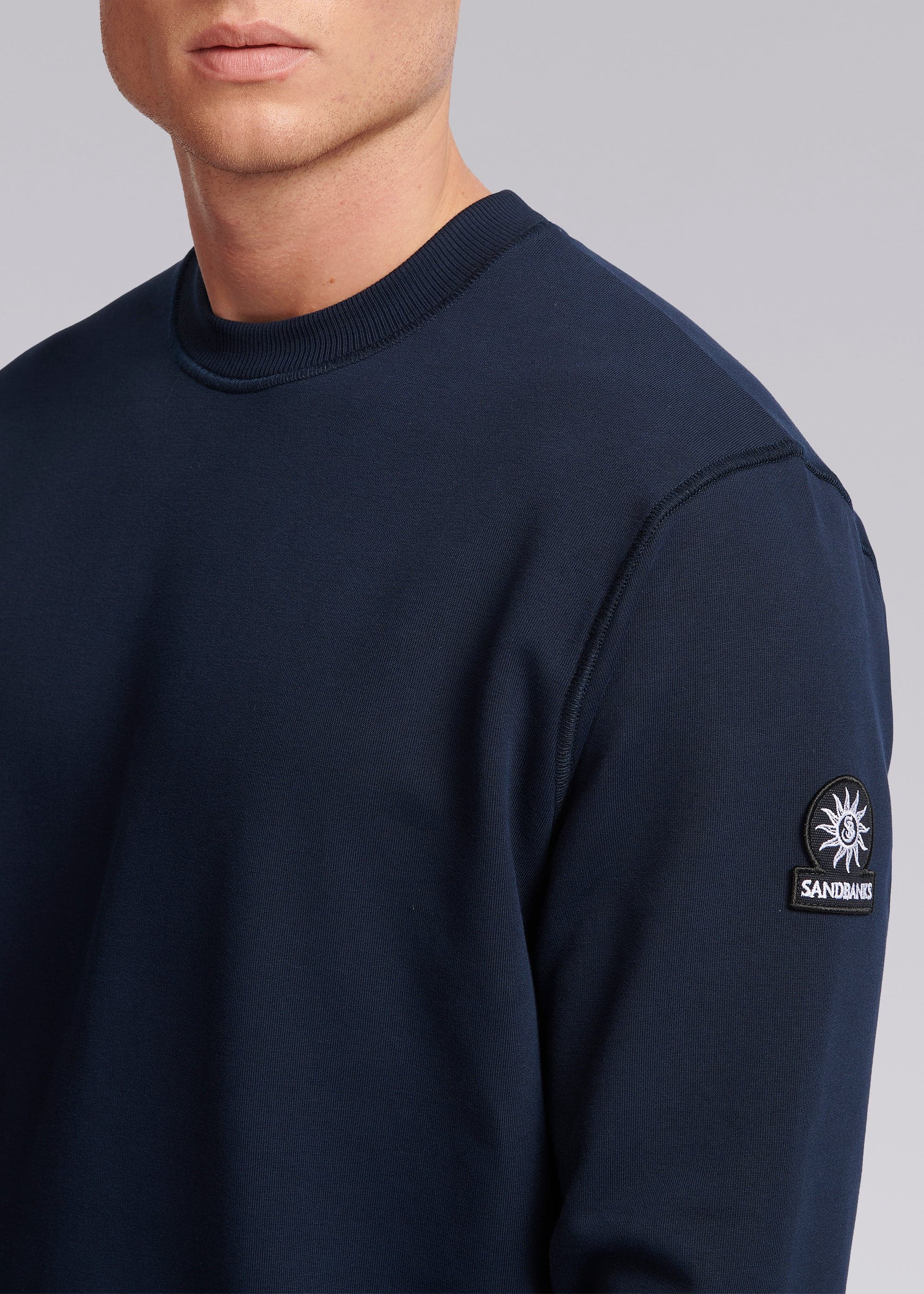 Sandbanks Badge Logo Sweatshirt - Navy