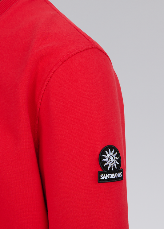 Sandbanks Badge Logo Sweatshirt - Red