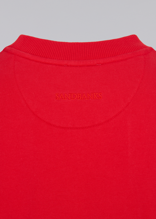 Sandbanks Badge Logo Sweatshirt - Red