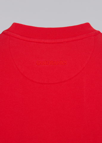 Sandbanks Badge Logo Sweatshirt - Red