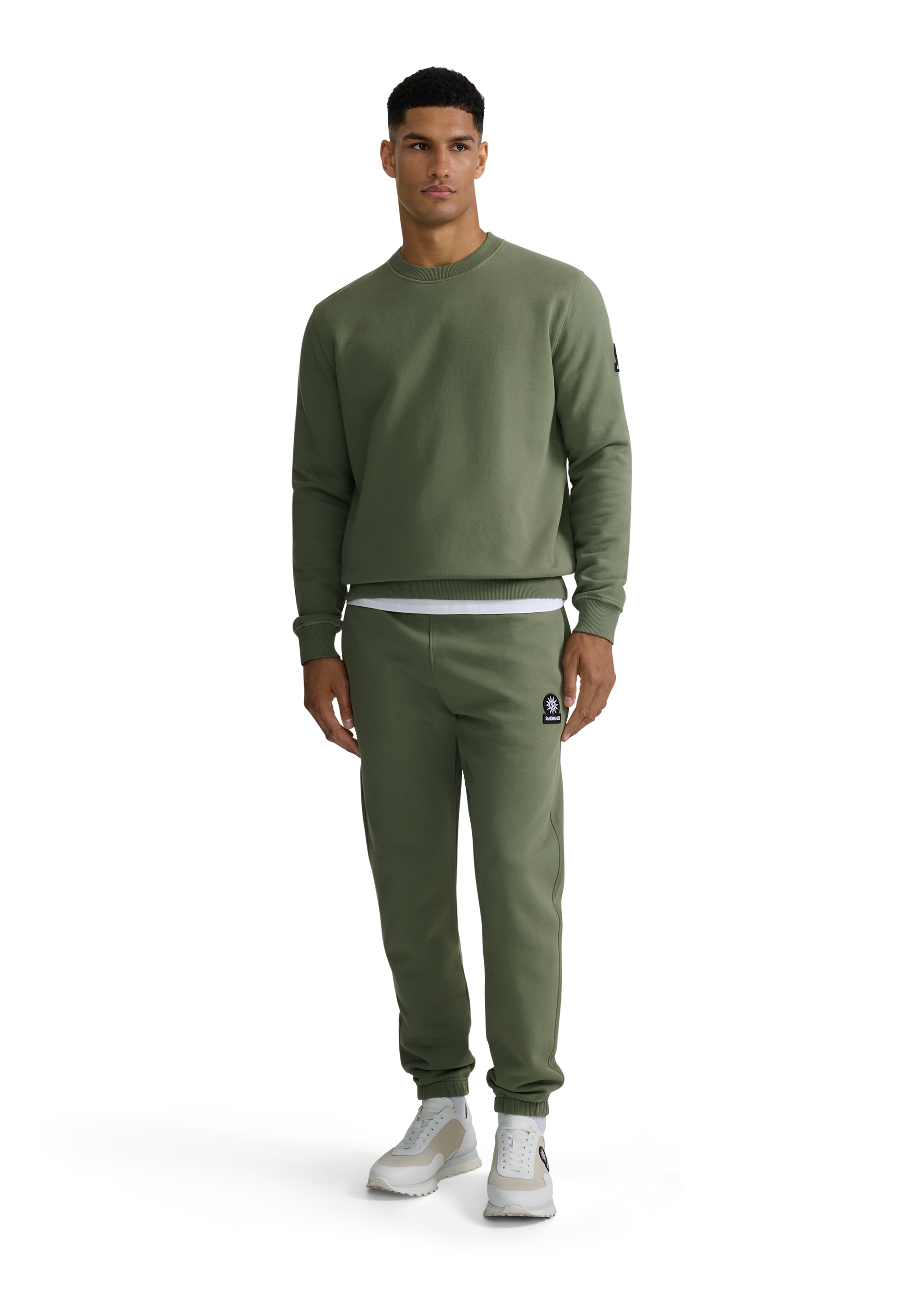 Sandbanks Elasticated Cuff Sweat Pants - Olive