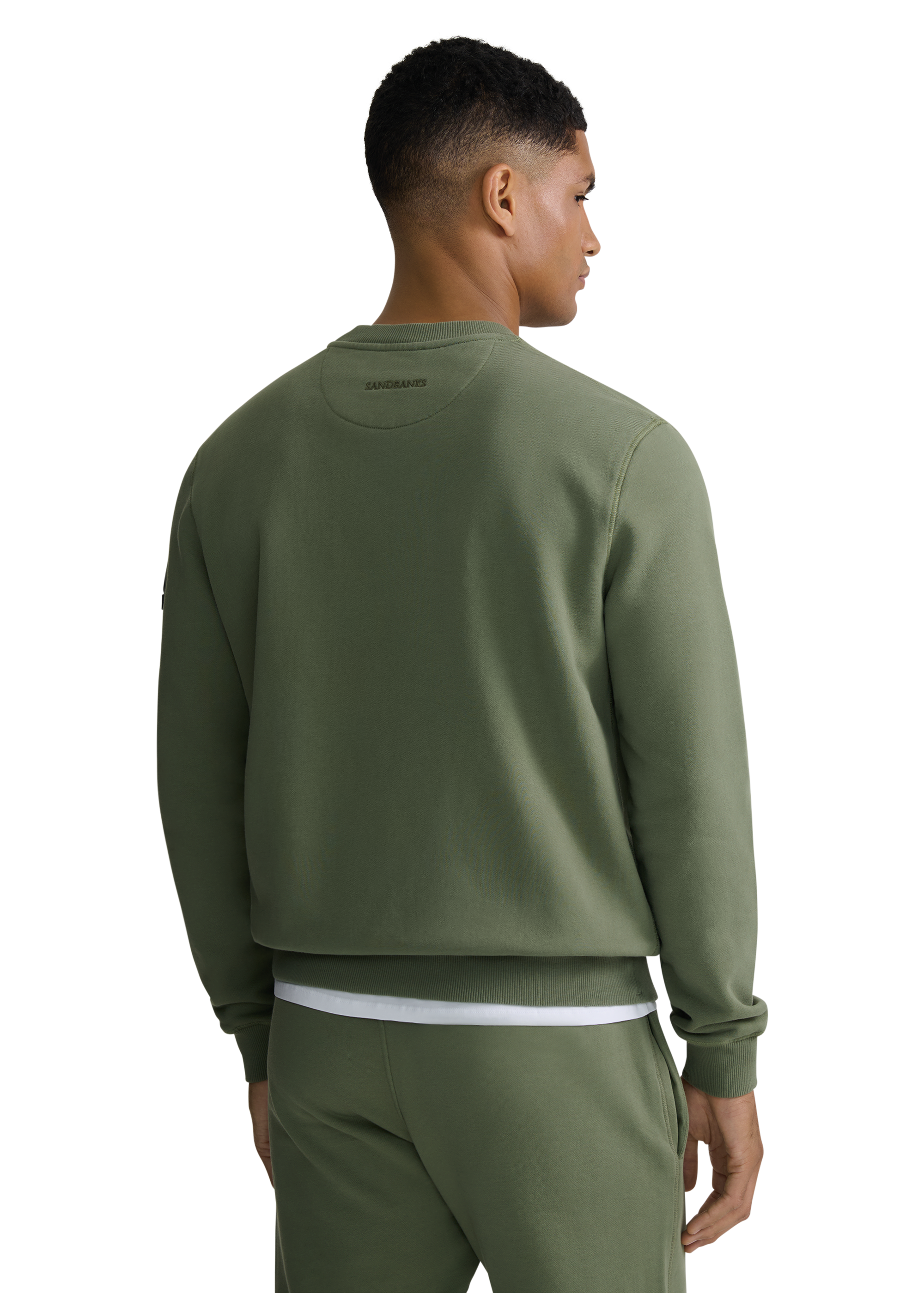 Sandbanks Badge Logo Sweatshirt - Olive
