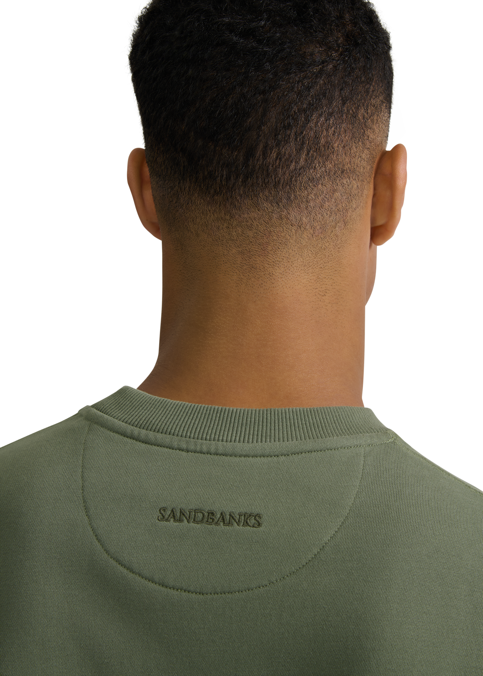Sandbanks Badge Logo Sweatshirt - Olive