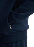 Zip Pocket Interlock Sweatshirt - Navy