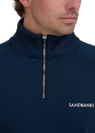 Sandbanks Golf Raglan Sleeve Quarter Zip - Navy