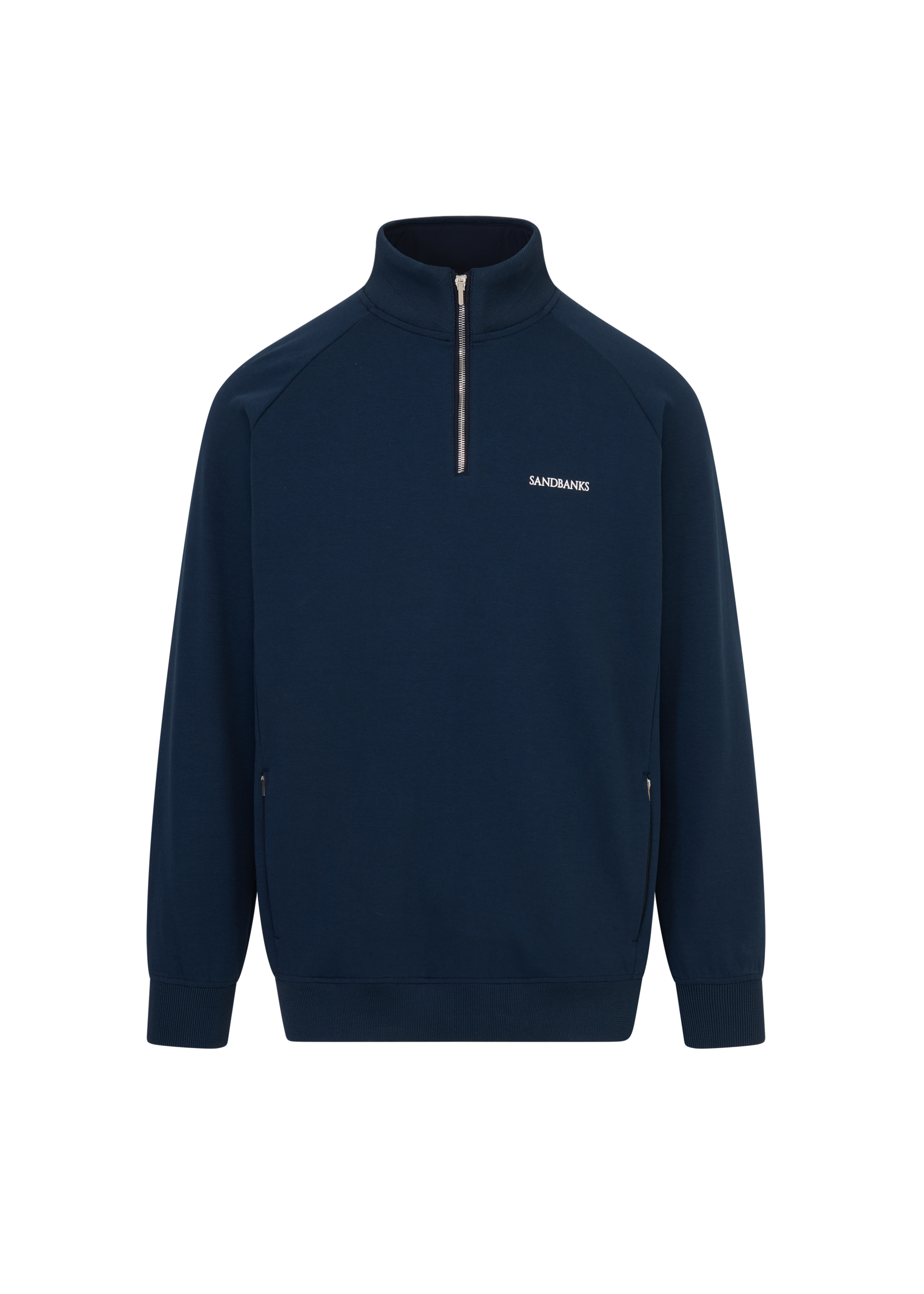 Sandbanks Golf Raglan Sleeve Quarter Zip - Navy