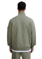 Sandbanks Badge Logo Quarter Zip Sweatshirt - Army