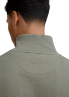 Sandbanks Badge Logo Quarter Zip Sweatshirt - Army