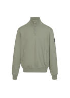 Sandbanks Badge Logo Quarter Zip Sweatshirt - Army