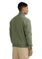 Sandbanks Badge Logo Quarter Zip Sweatshirt - Olive