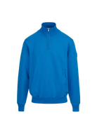 Sandbanks Badge Logo Quarter Zip Sweatshirt - Cobalt Blue