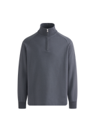 Sandbanks Interlock Quarter Zip - Anthracite