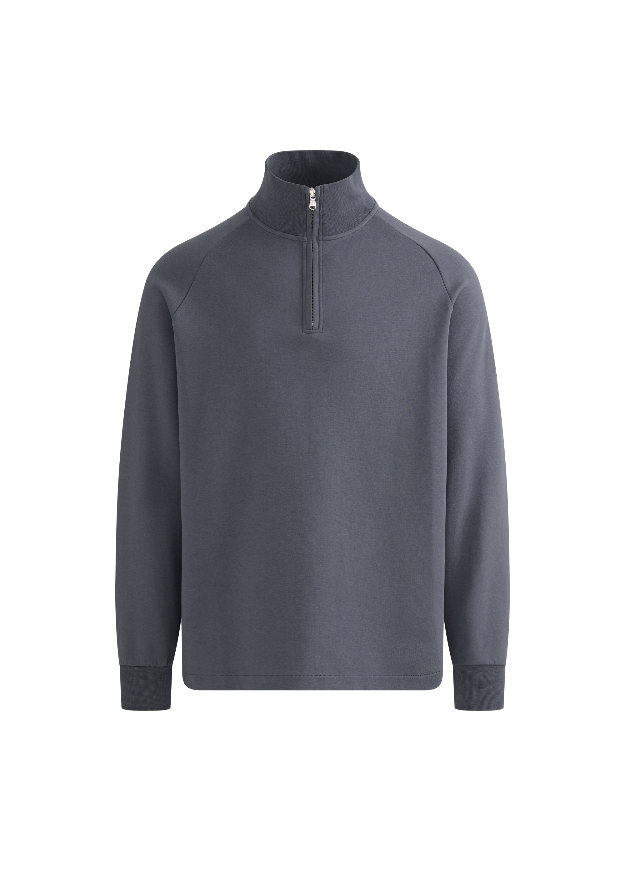 Sandbanks Interlock Quarter Zip - Anthracite