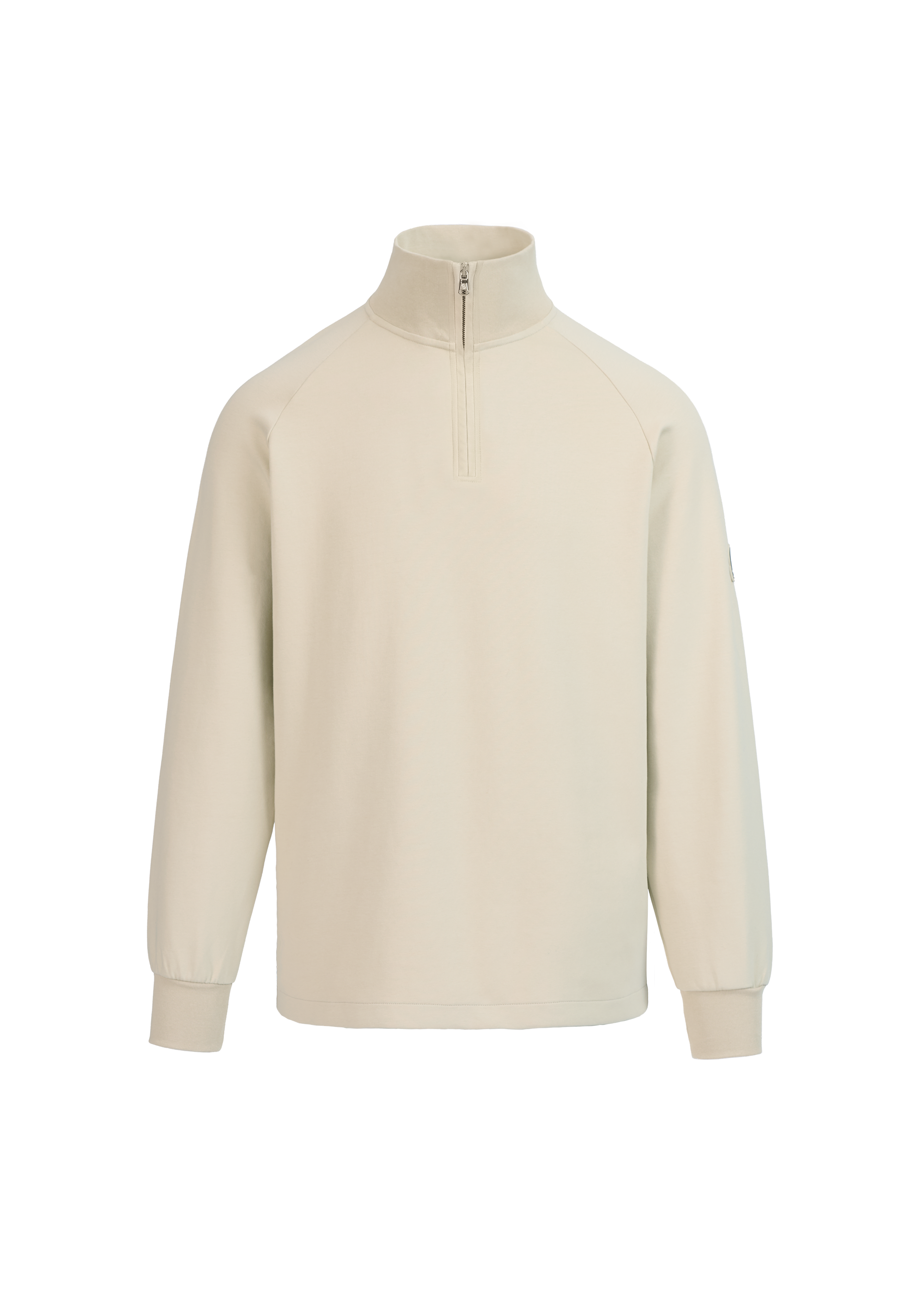 Sandbanks Interlock Quarter Zip - Stone