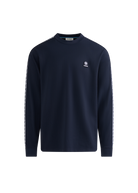 LS Mock Neck Tape Sweat Top - Navy