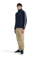 LS Mock Neck Tape Sweat Top - Navy