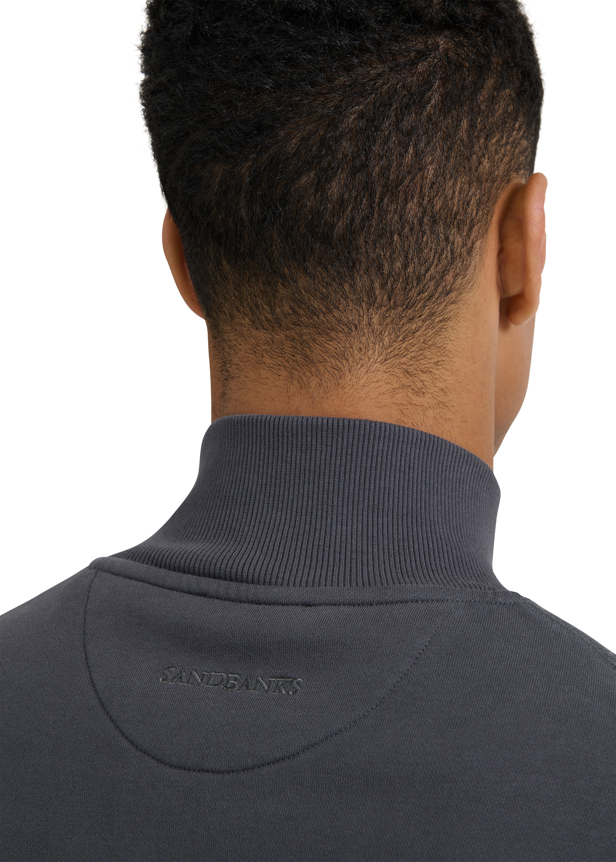 Funnel Neck Zip-Through Jacket - Anthracite