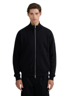 Funnel Neck Zip-Through Jacket - Black