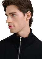Funnel Neck Zip-Through Jacket - Black