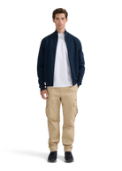 Funnel Neck Zip-Through Jacket - Navy
