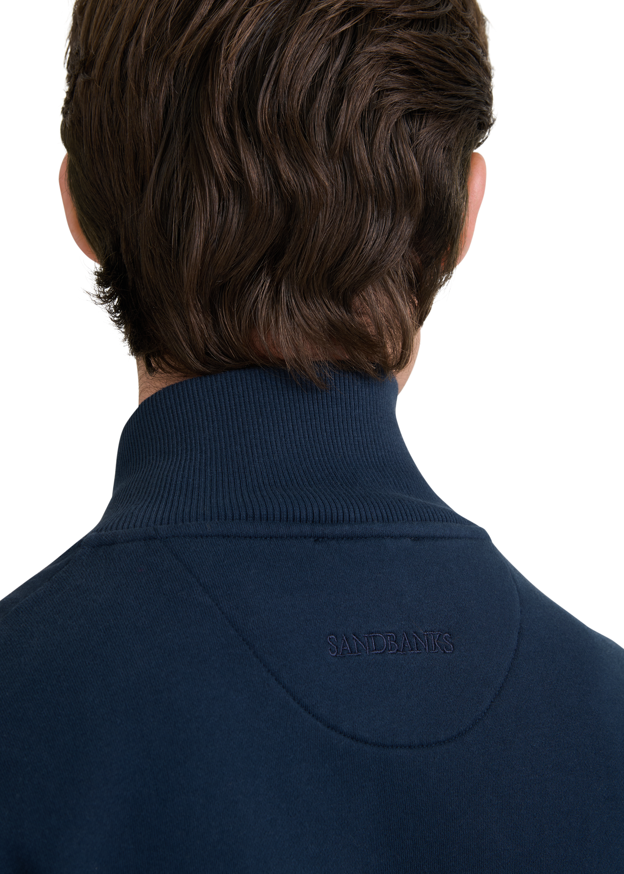 Funnel Neck Zip-Through Jacket - Navy
