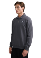 Quarter-Zip Polo Collar Sweatshirt - Anthracite