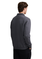 Quarter-Zip Polo Collar Sweatshirt - Anthracite