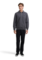 Quarter-Zip Polo Collar Sweatshirt - Anthracite