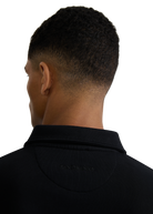 Quarter-Zip Polo Collar Sweatshirt - Black