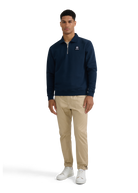 Quarter-Zip Polo Collar Sweatshirt - Navy