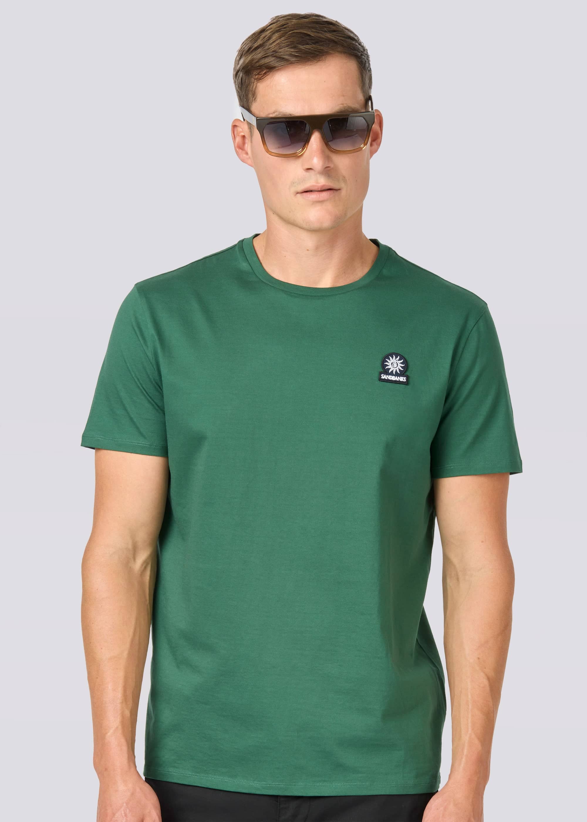 Sandbanks Badge Logo T-Shirt - Forest Green