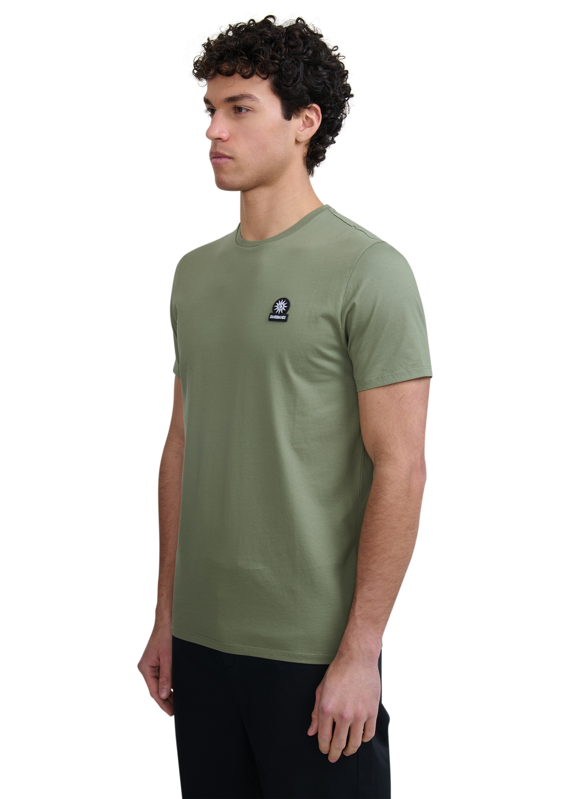 Sandbanks Badge Logo T-Shirt - Army