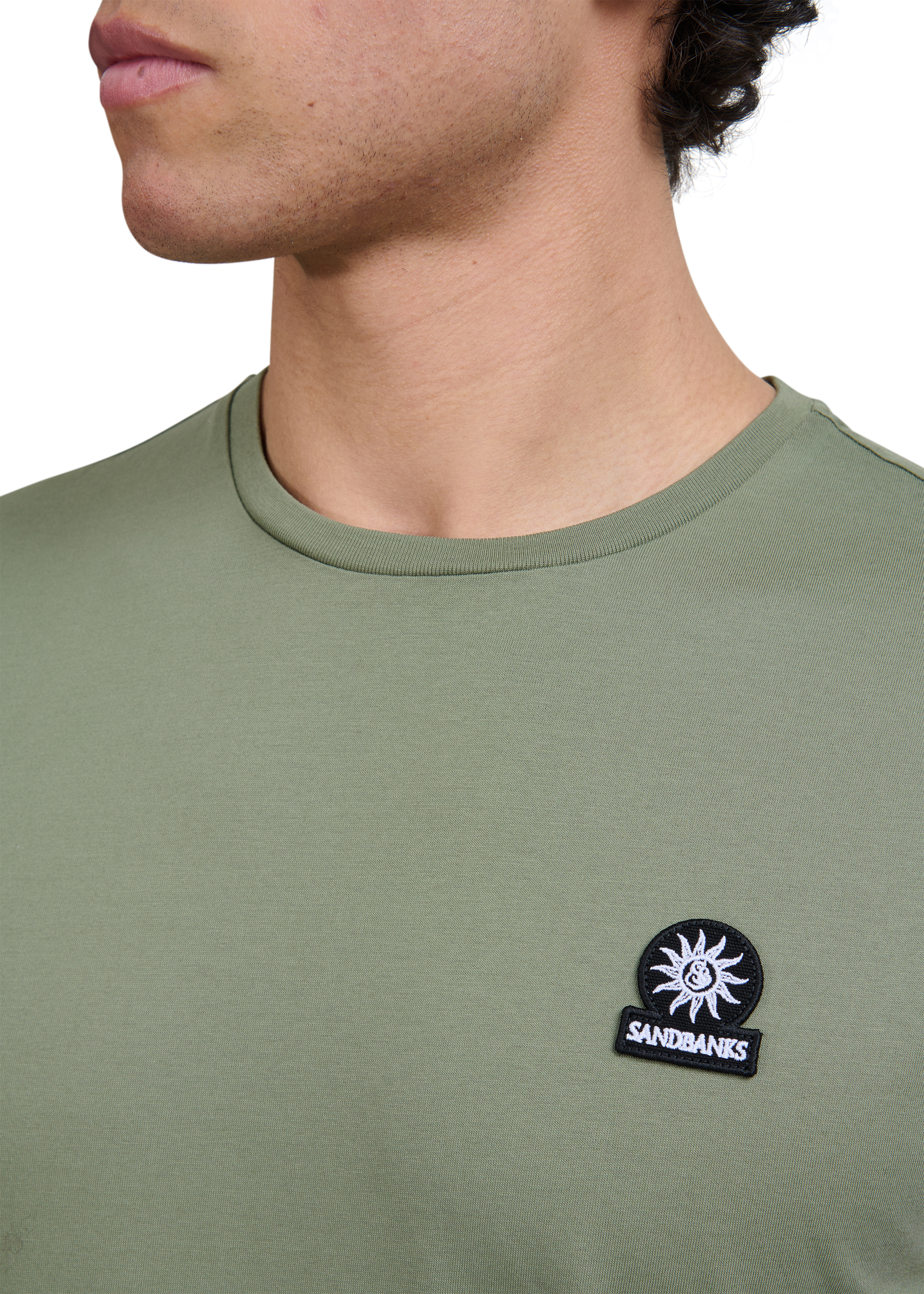 Sandbanks Badge Logo T-Shirt - Army