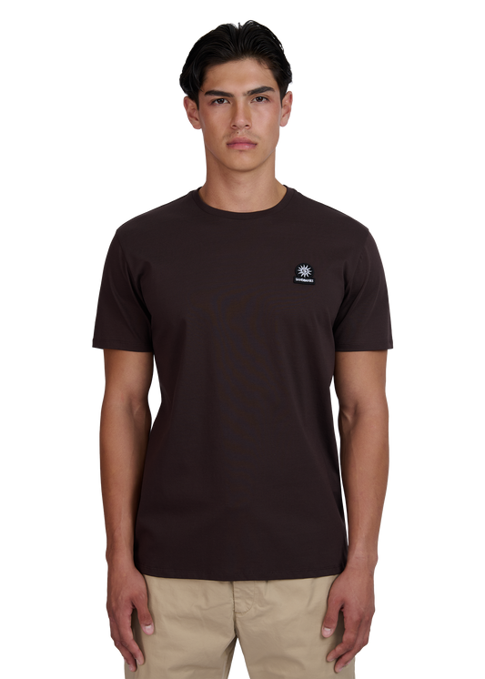 Sandbanks Badge Logo T-Shirt - Brown
