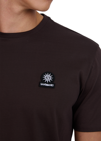 Sandbanks Badge Logo T-Shirt - Brown