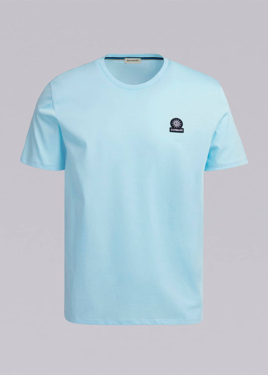 Sandbanks Badge Logo T-Shirt - Crystal Blue - Sandbanks