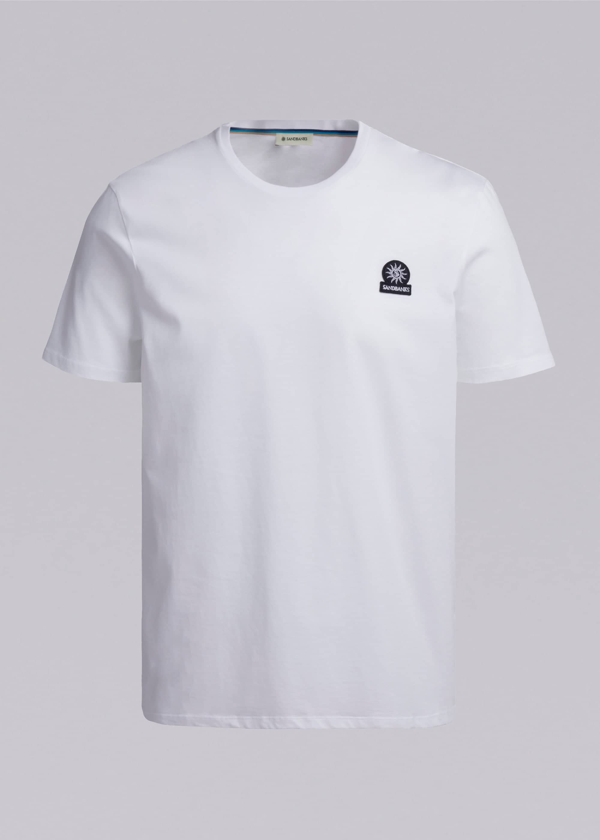 Sandbanks Badge Logo T-Shirt - White - Sandbanks
