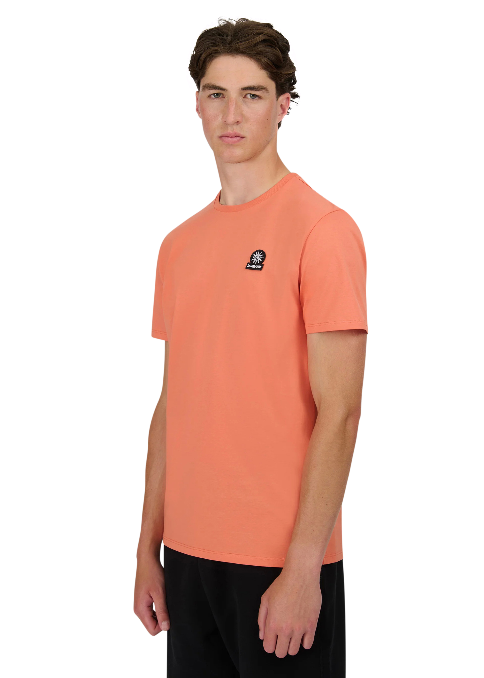 Sandbanks Badge Logo T-Shirt - Coral