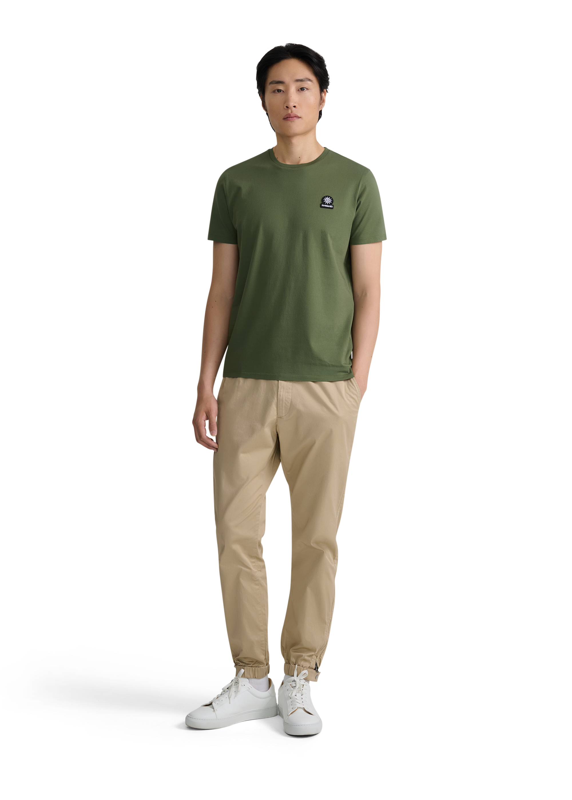 Sandbanks Badge Logo T-Shirt - Olive