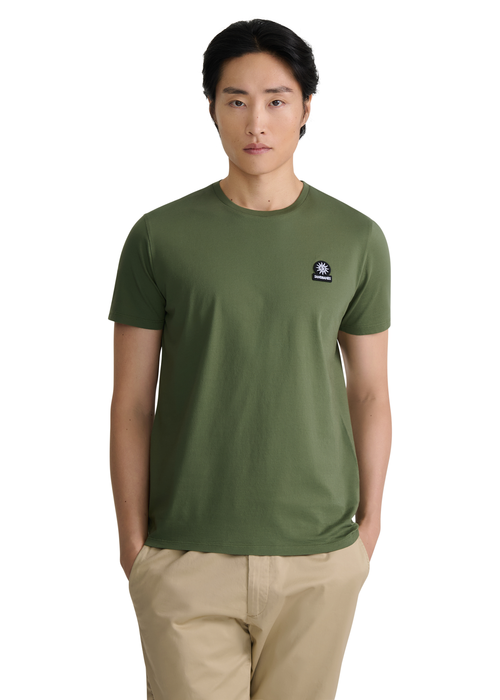 Sandbanks Badge Logo T-Shirt - Olive