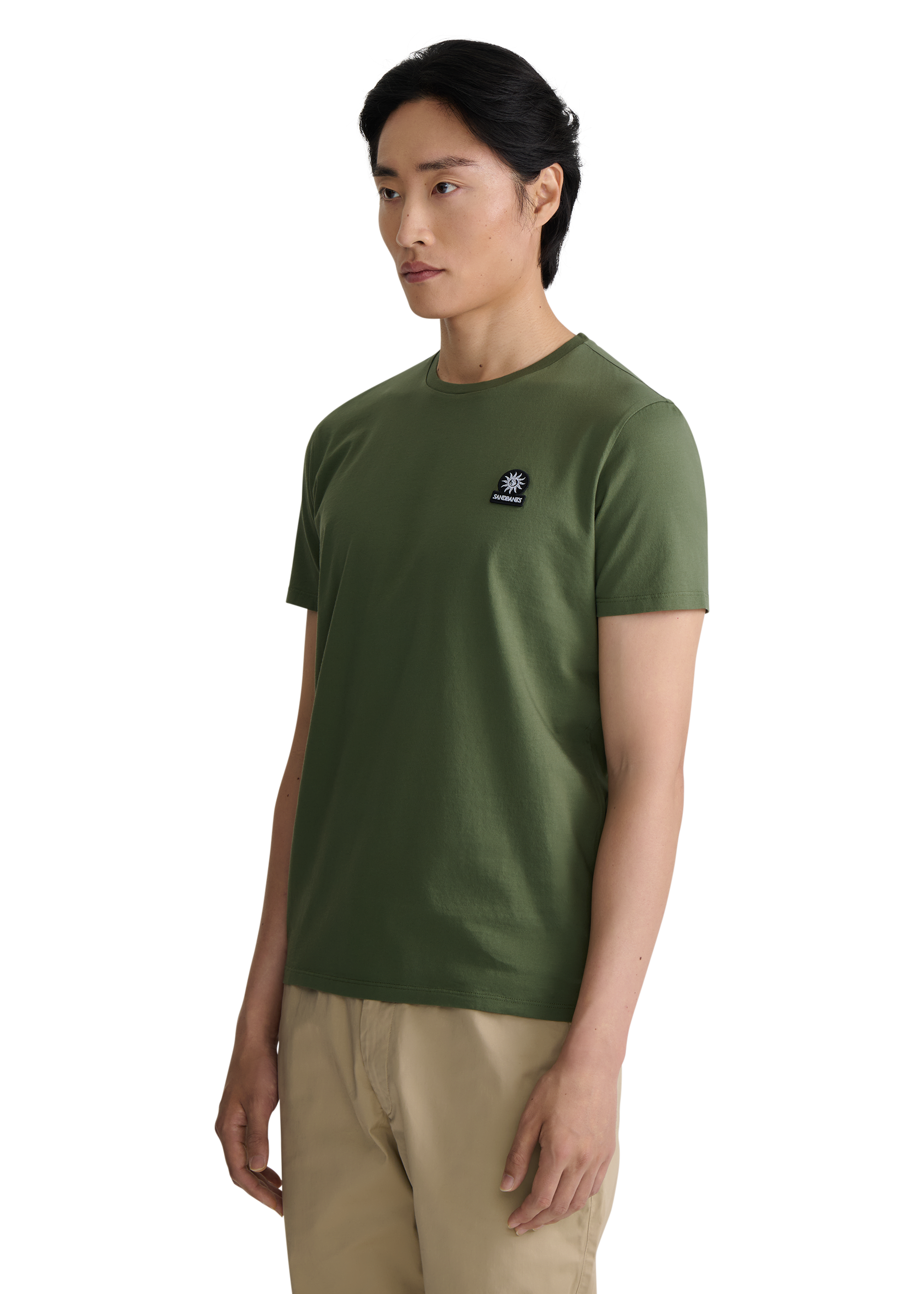 Sandbanks Badge Logo T-Shirt - Olive